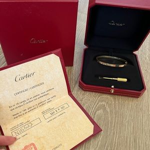 Cartier Small Love Bracelet Gold Size 17